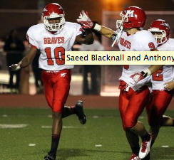 Blacknall (left) pictured with Manalapan teammate Anthony Firsker (right). Photo by shoresportsnetwork.com/